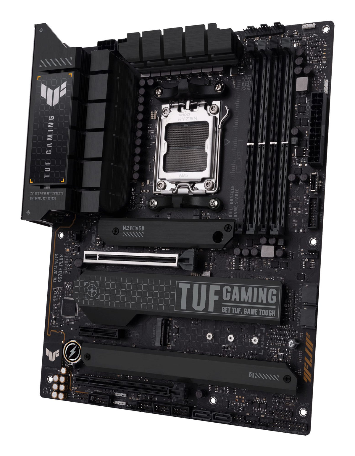 ASUS TUF GAMING X670E-PLUS AM5 Socket 4DDR5 PCIe 5.0 x16 HDMI 2.1 DP 1.4 4xSATA 6Gb/s ATX