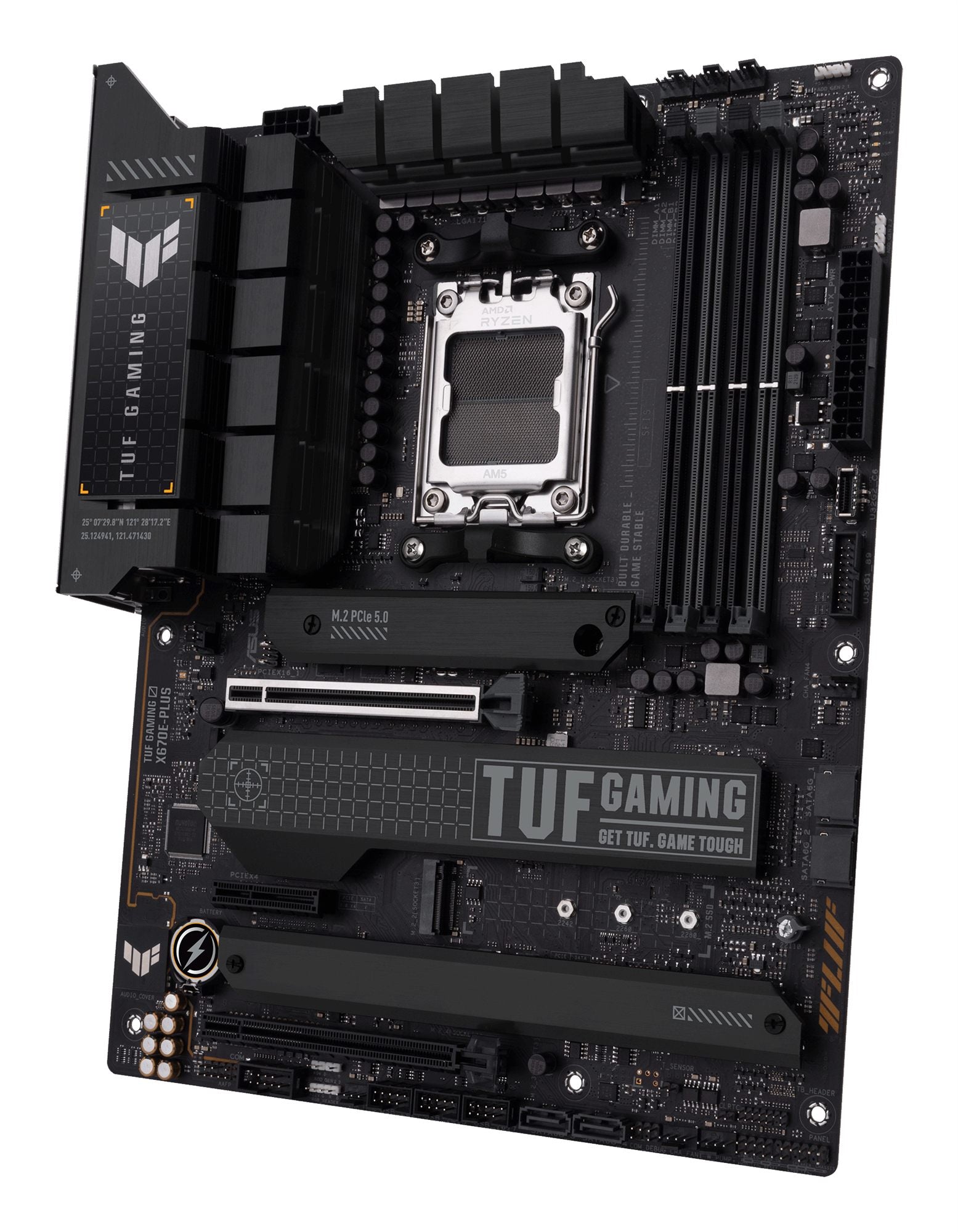 ASUS TUF GAMING X670E-PLUS AM5 Socket 4DDR5 PCIe 5.0 x16 HDMI 2.1 DP 1.4 4xSATA 6Gb/s ATX