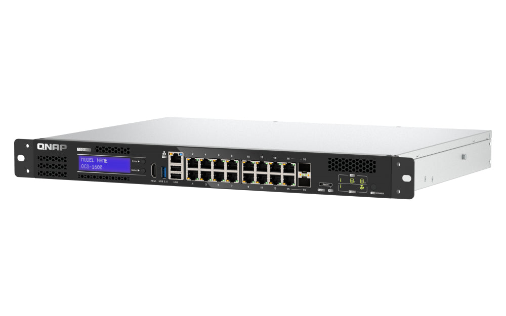 QNAP QGD-1600: 16 1GbE ports with 2 RJ45