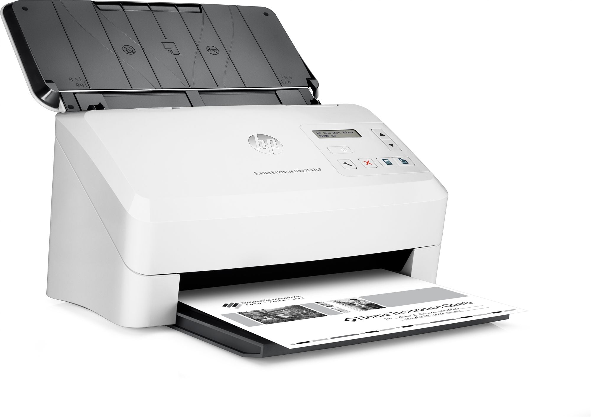 HP ScanJet Enterprise Flow 7000 s3 Sheet-feed Document scanner Duplex 216x3100mm 600dpix600dpi 75ppm ADF 80sheets 7500scans USB