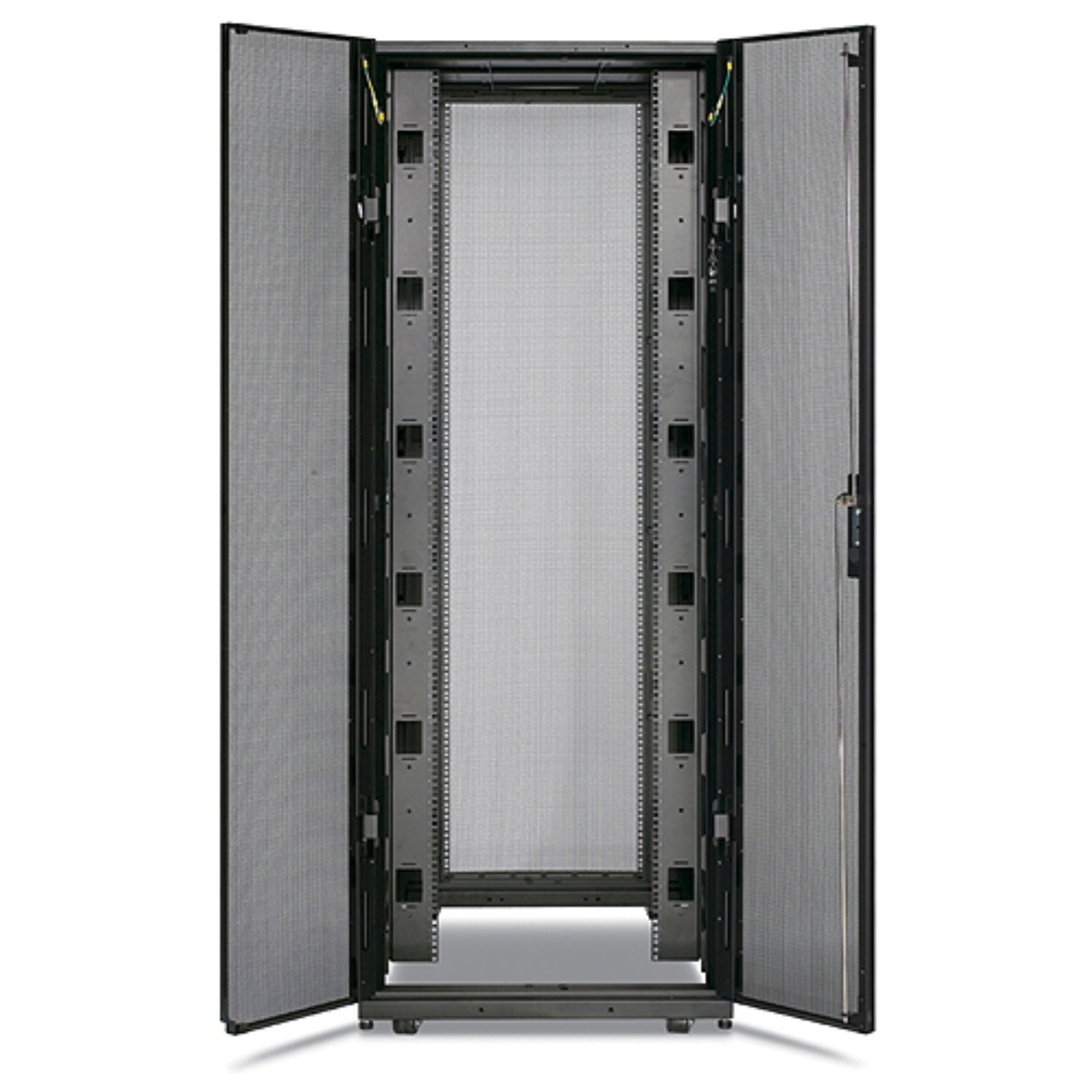 APC NetShelter SX Enclosure Rack cabinet without sides Black 42U 19 TAA Compliant