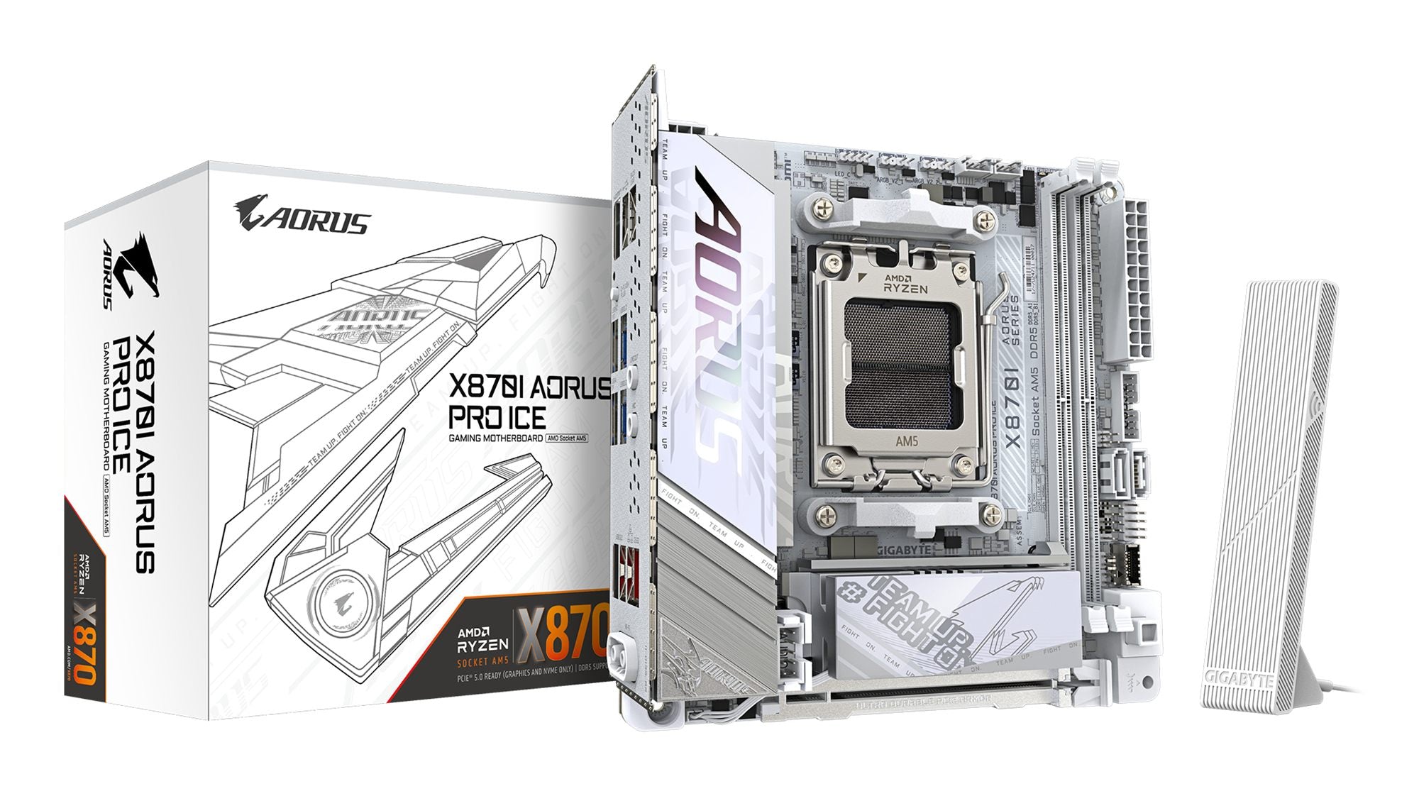 GIGABYTE X870I AORUS PRO ICE carte mere AMD X870 Emplacement AM5 Micro ITX
