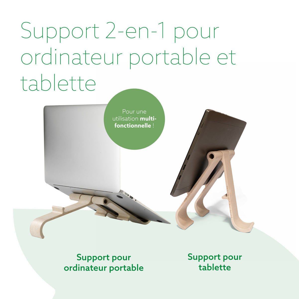 R-GO TOOLS Support pour PC et tablette Treepod, chêne