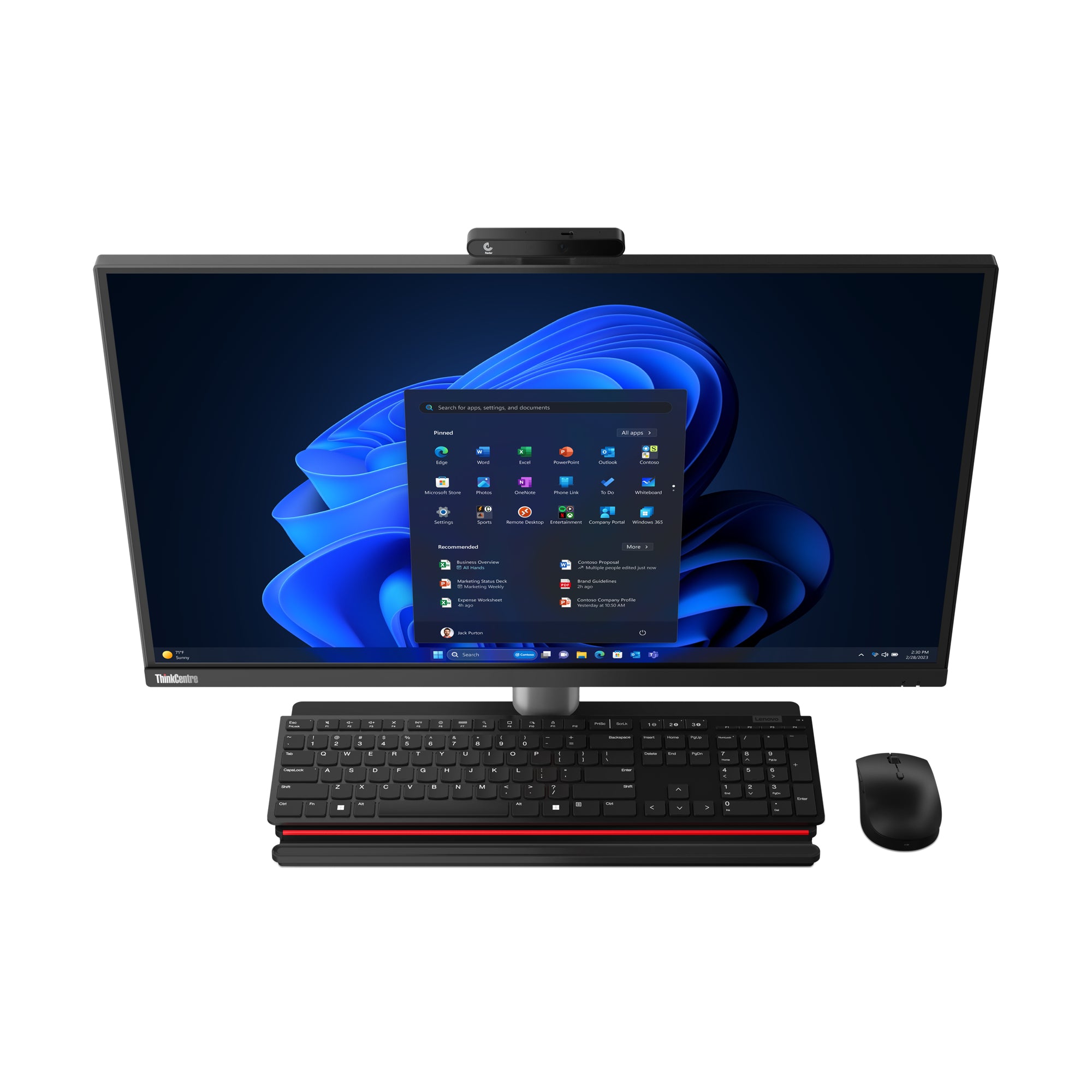 "Lenovo ThinkCentre M90a Pro Gen 4 Intel® Core™ i7 i7-13700 68,6 cm (27"") 2560 x 1440 pixels PC All-in-One 16 Go DDR5-SDRAM 512 Go SSD NVIDIA GeForce RTX 4050 Wi"
