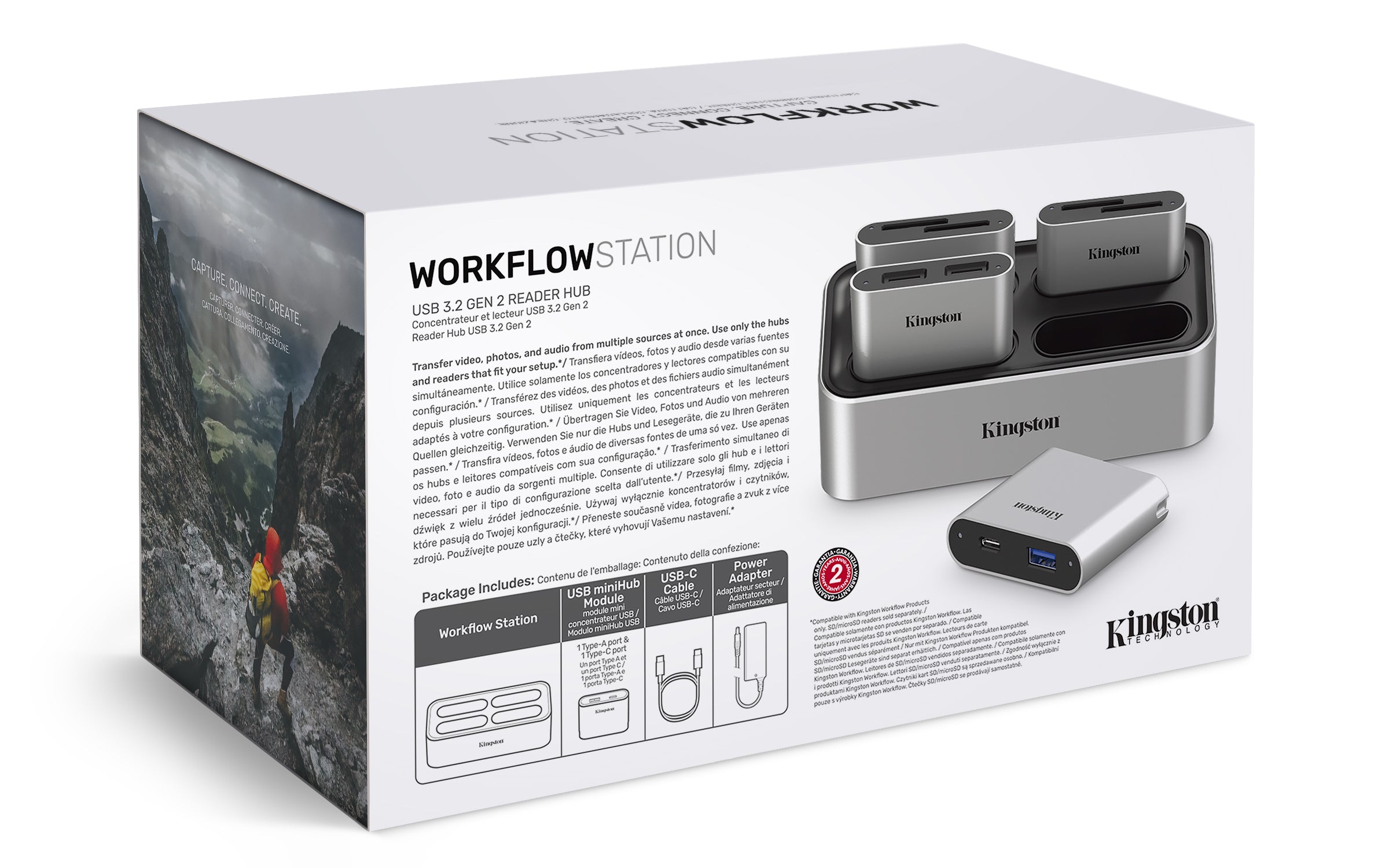 KINGSTON USB-C 3.2 Gen2 Workflow Station Dock w/Dual-Slot SD UHS-II Card Reader