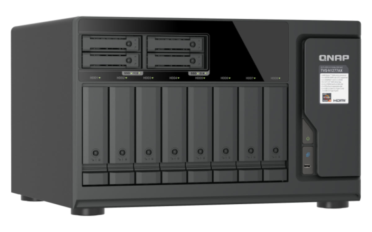 12-Bay QuTS hero NAS 8 x 3.5" SATA+4