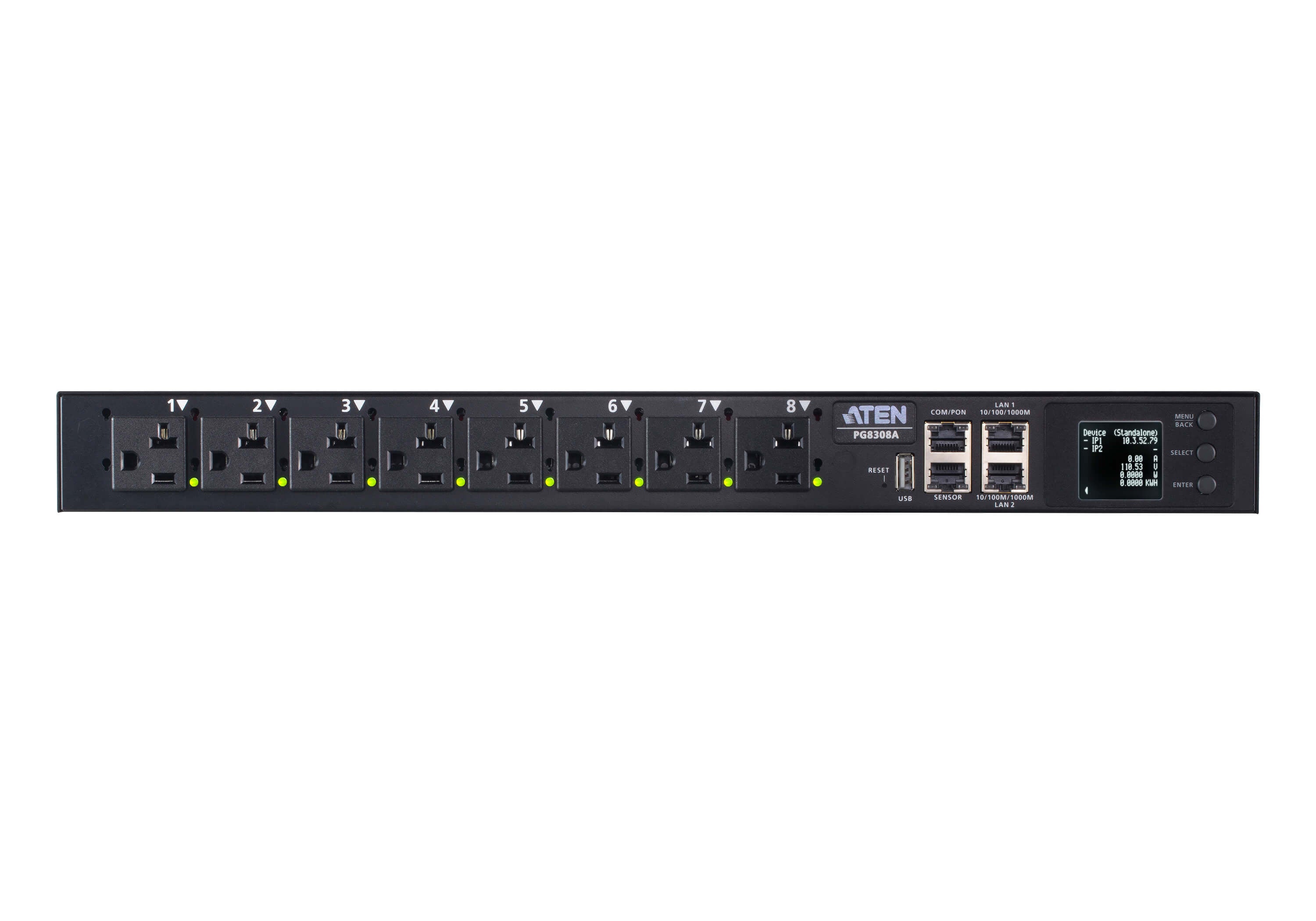 ATEN PG8308G ECO PDU MULTIPRISE IP 6xC13+2xC19 switché mesur