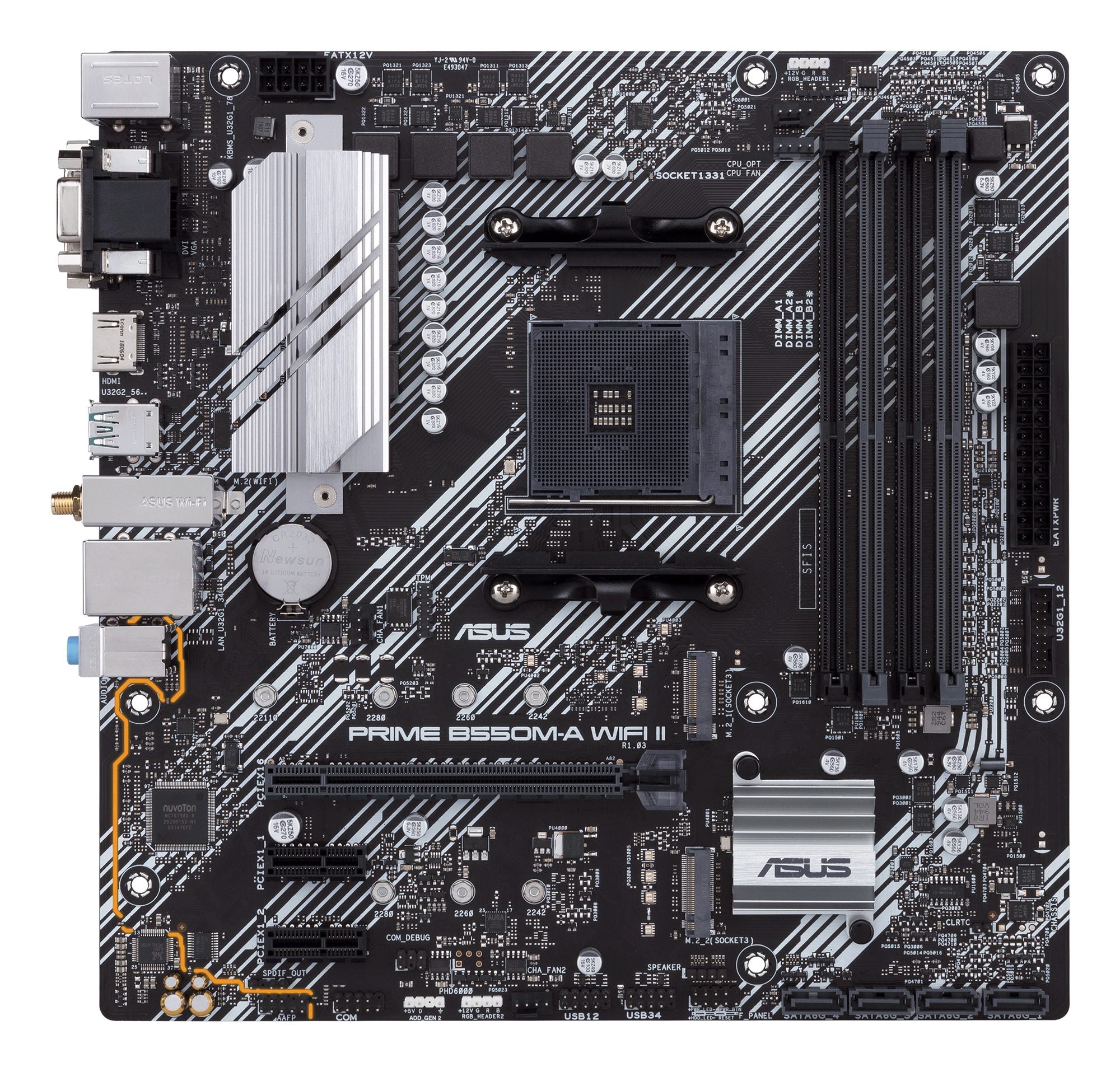ASUS PRIME B550M-A WIFI II AM4 mATX MB 4xDDR4 2xM.2 4XSATA