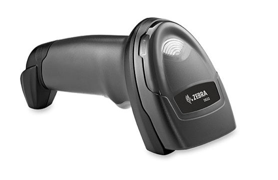 Zebra DS2208-SR BLACK WITH STAND COILED USB KIT: DS2208-SR00007ZZWW SCANNER, CBA-U32-C09ZAR SHIELDED COILED USB 9' CABLE, 20-71043-04R STAND