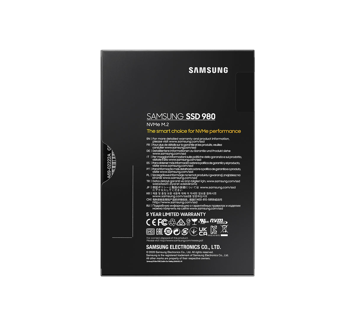 Samsung 980 M.2 500 GB PCI Express 3.0 V-NAND NVMe