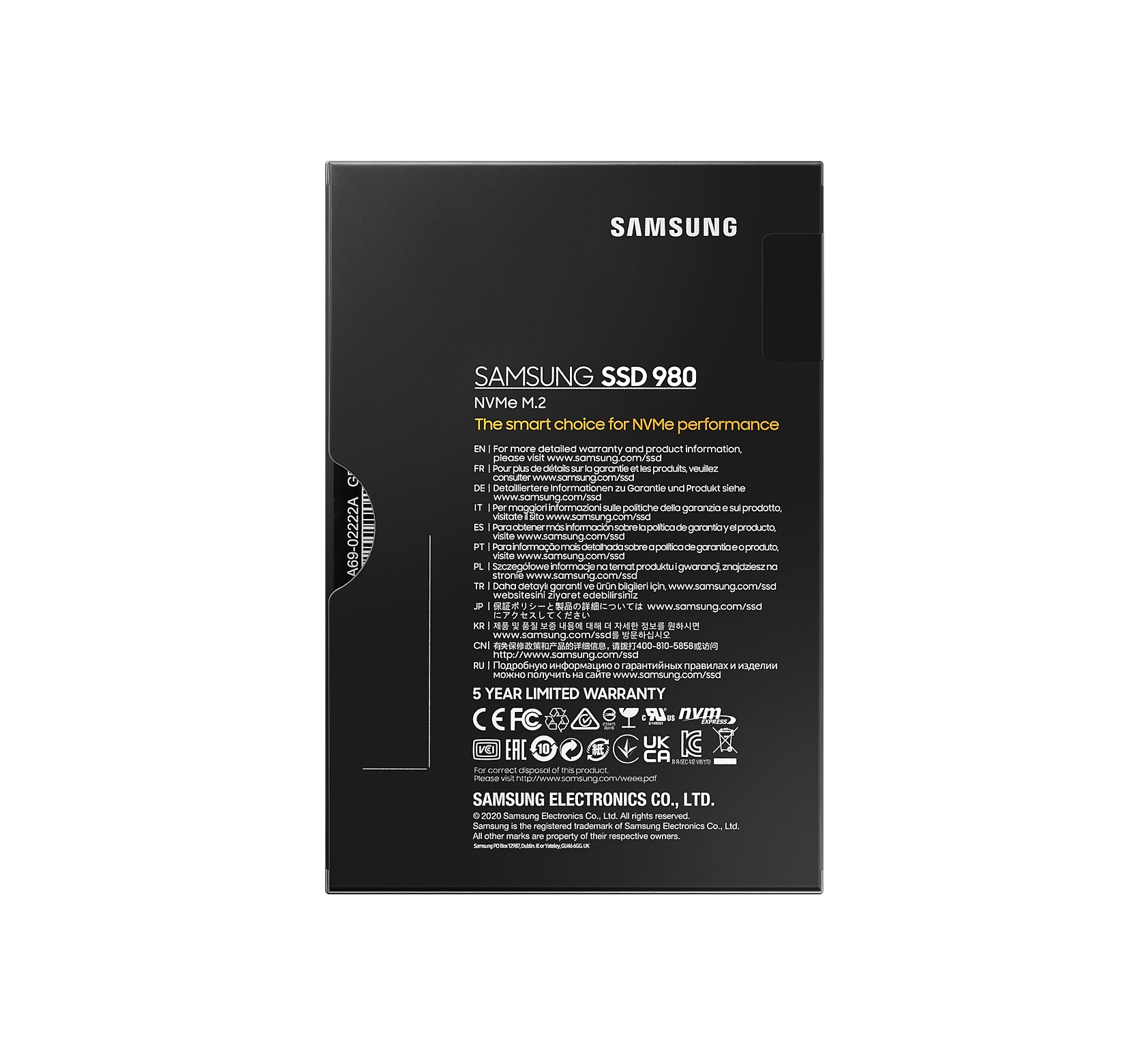 Samsung 980 M.2 500 GB PCI Express 3.0 V-NAND NVMe
