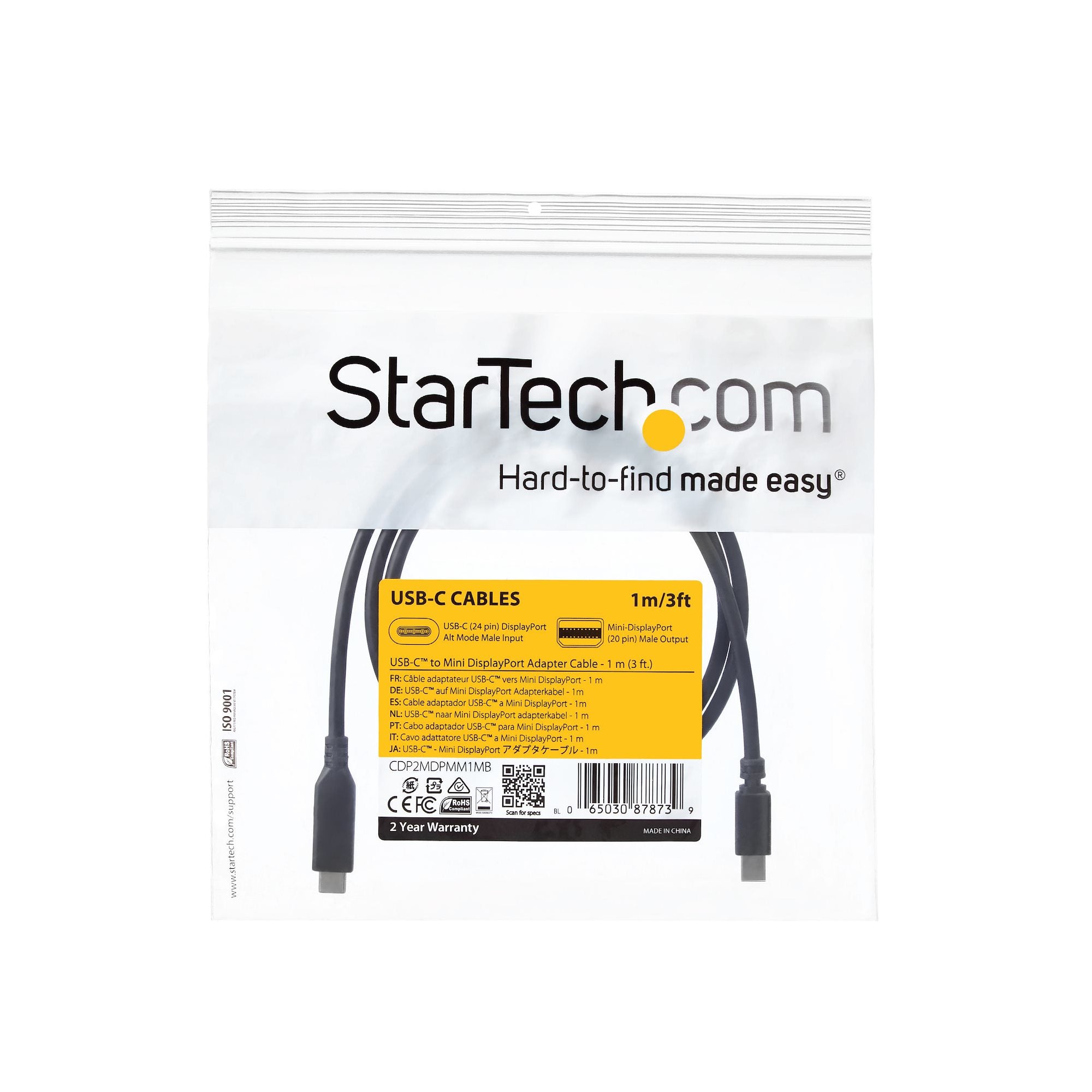 Cable USB C to Mini DisplayPort 1m/3ft