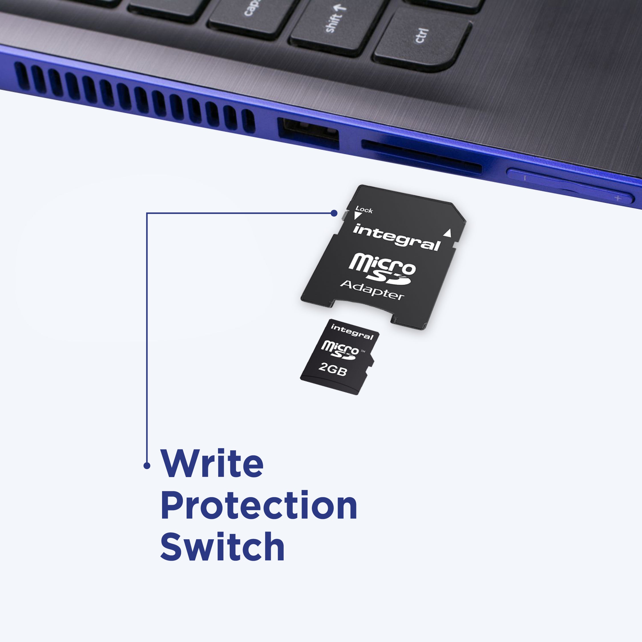 Micro SD Card 2GB w/Adapter to SD Card