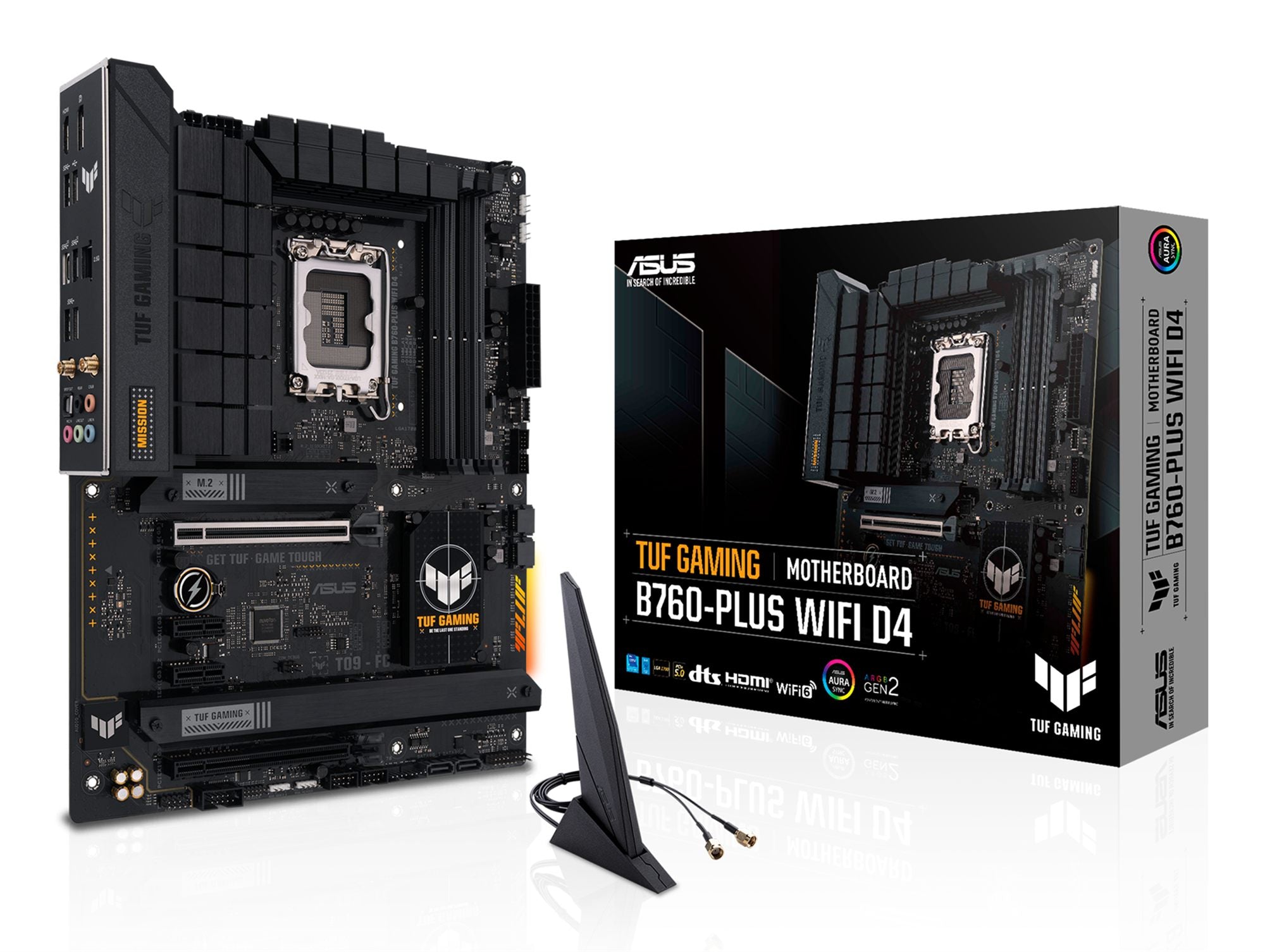 ASUS TUF GAMING B760-PLUS WIFI D4 LGA 1700 4DDR4 ATX 4xSATA MB 1xHDMI 2.1 1xDP 1.4 3xM.2