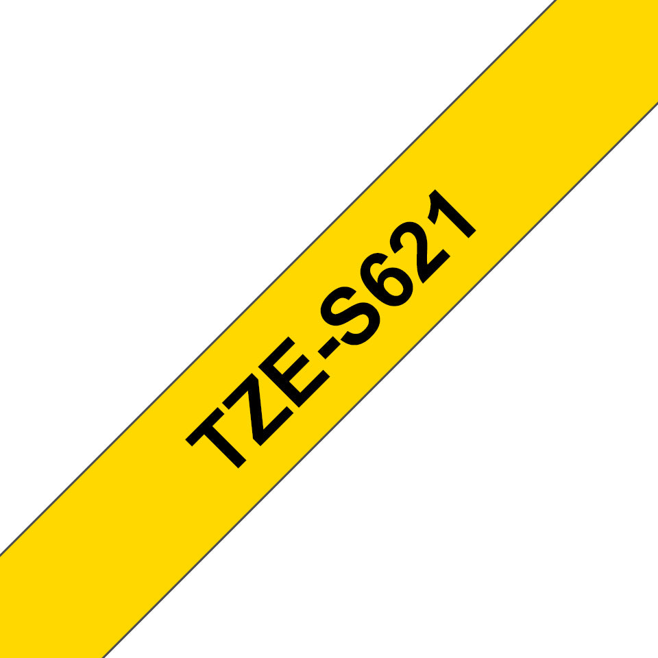 BROTHER P-TOUCH TZE-S621 noir sur jaune  9mm extra gluey