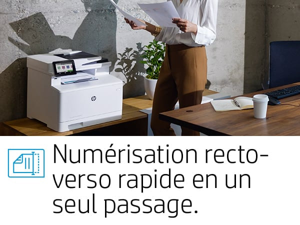 HP Color LaserJet Pro Imprimante multifonction M479dw, Impression, copie, numérisation, e-mail, Impression recto-verso  Numérisation vers e-mail/PDF  Chargeur a