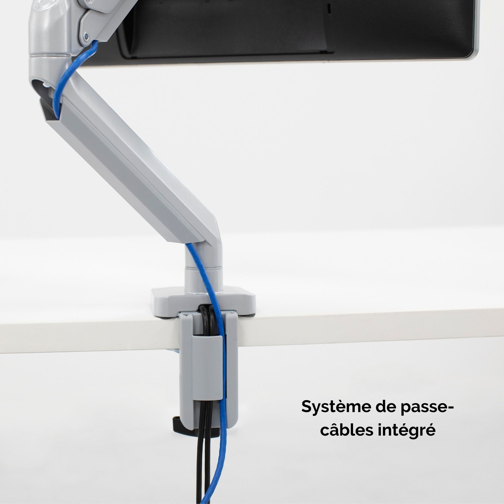 FELLOWES Bras Porte-Ecran Simple Gris Platinum Series