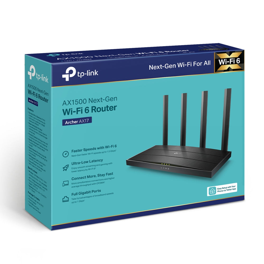TP-Link Archer AX17 Router WiFi 6 AX1500