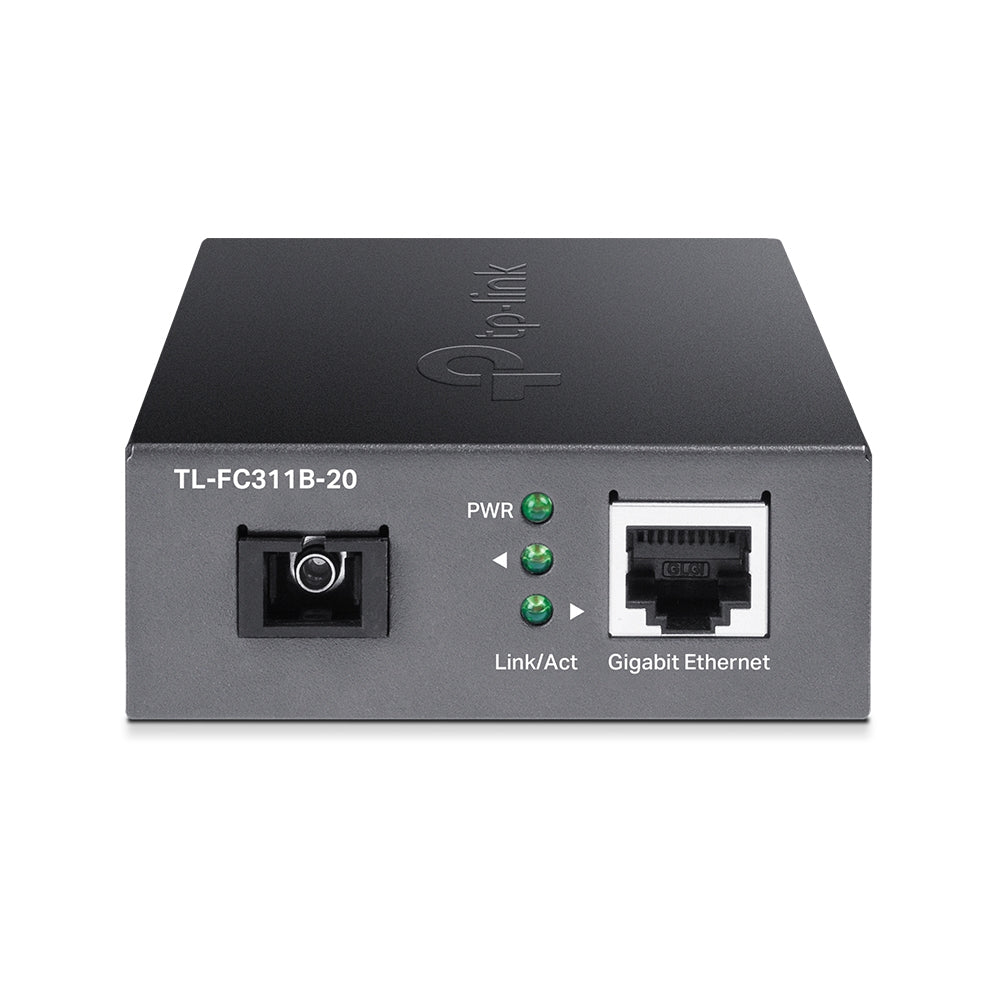 TP-LINK Omada 10/100/1000 Mbps RJ45 to 1000 Mbps Single-mode SC WDM Bi-Directional Fiber Converter