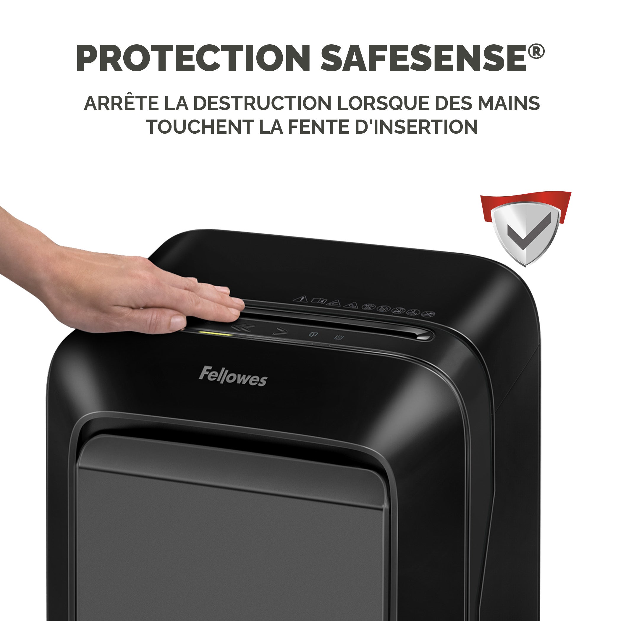 FELLOWES DESTRUCTEUR MICROSHRED LX211 NOIR COUPE MICROPARTICULES 230V EU/UK
