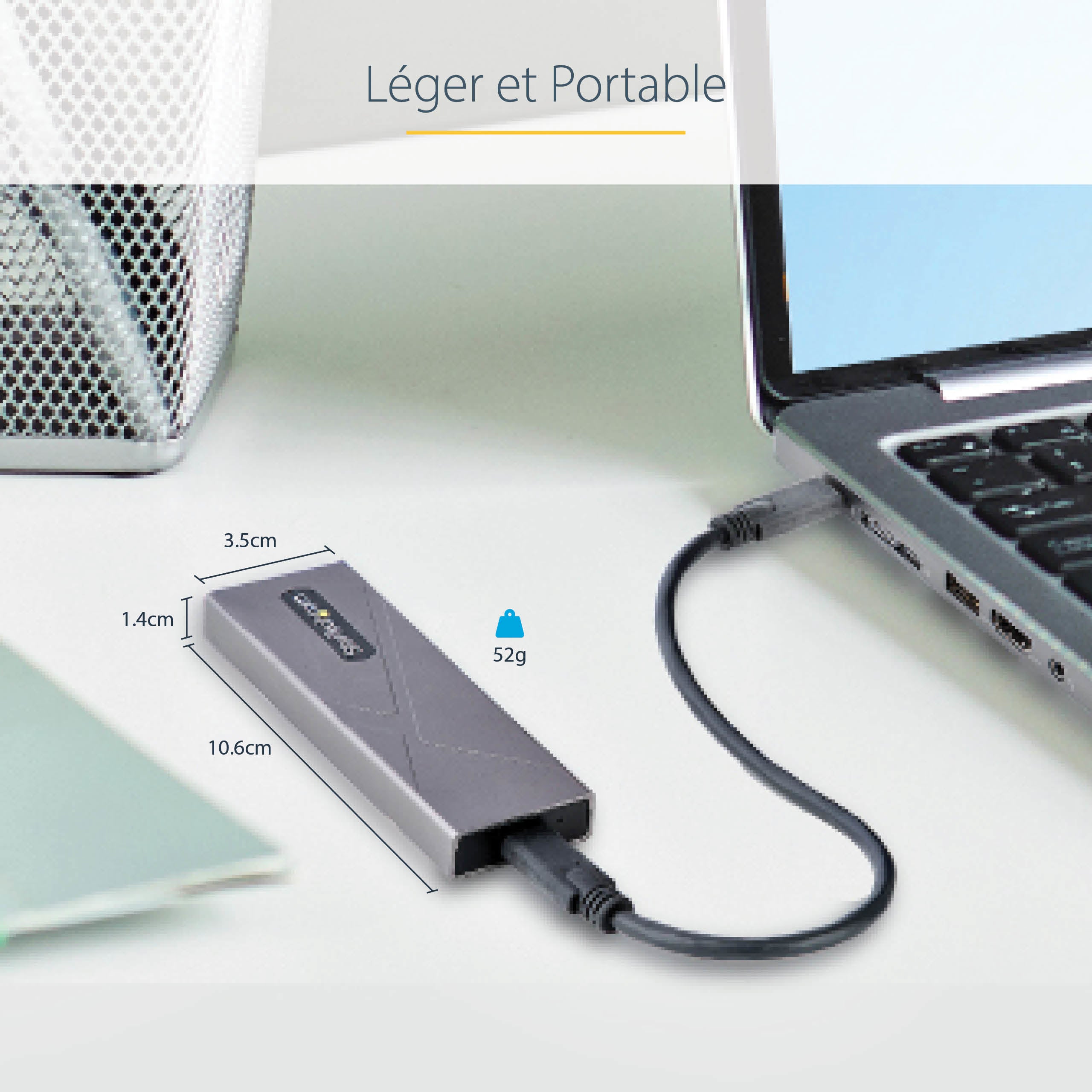M.2 PCIe NVMe/M.2 SATA SSD USB Enclosure