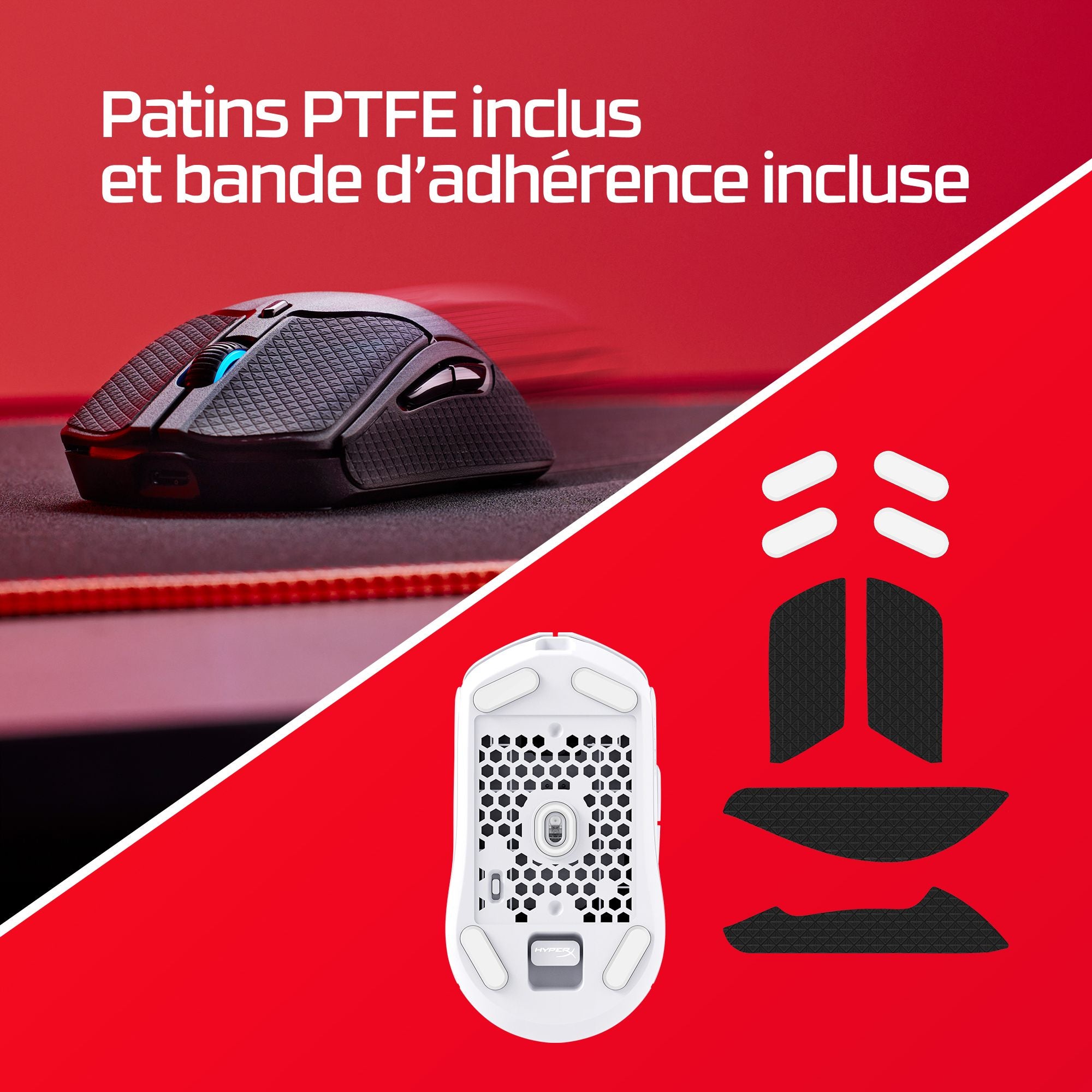 HyperX Pulsefire Haste 2 - souris de jeu sans fil - HyperX 26K 26000 DPI 60g noire