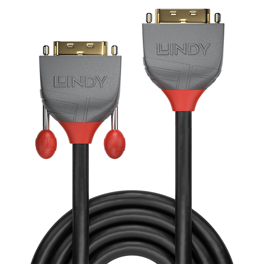 LINDY 2m DVI-D Dual Link Extension Cable Anthra Line DVI-D Dual Link Male to Female