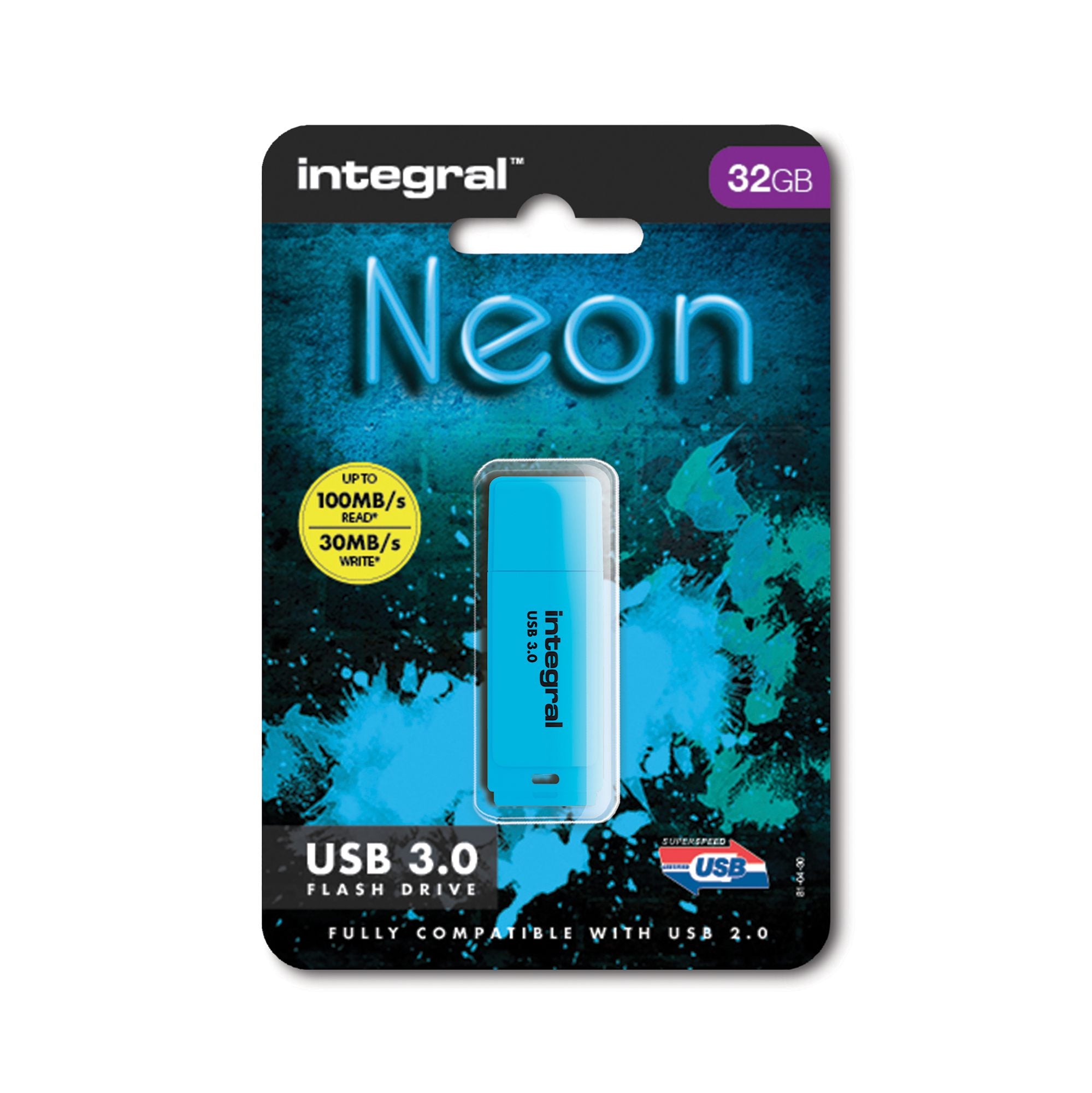 USB Flash Drive NEON USB 3.0 BLUE 32GB