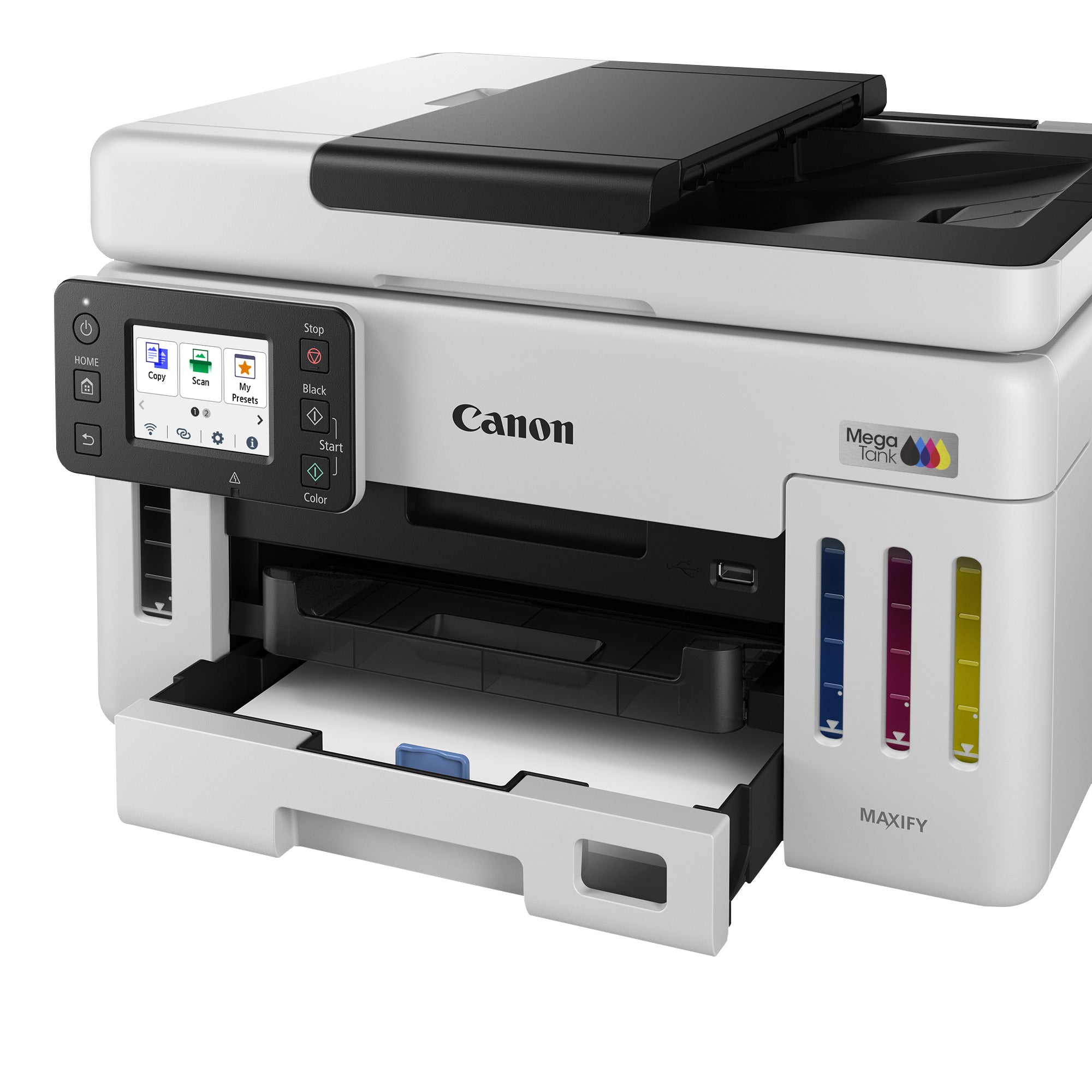 CANON MAXIFY GX6150 MegaTank MFP colour inkjet CISS Legal 216x356mm A4 24ipm Print 350sheets USB Wi-Fi LAN