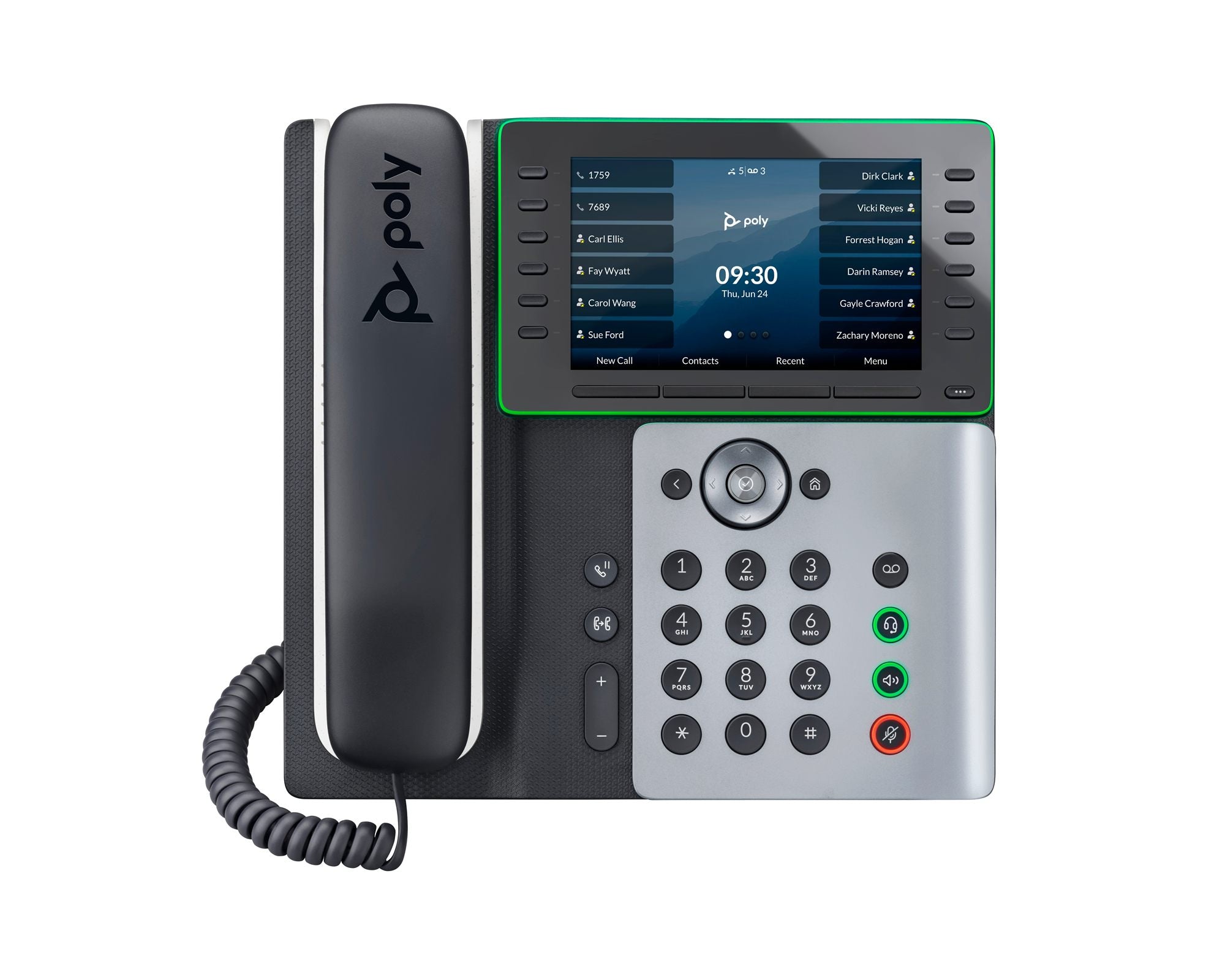 POLY EDGE E500 téléphone IP PoE USB-C-12 lignes SIP