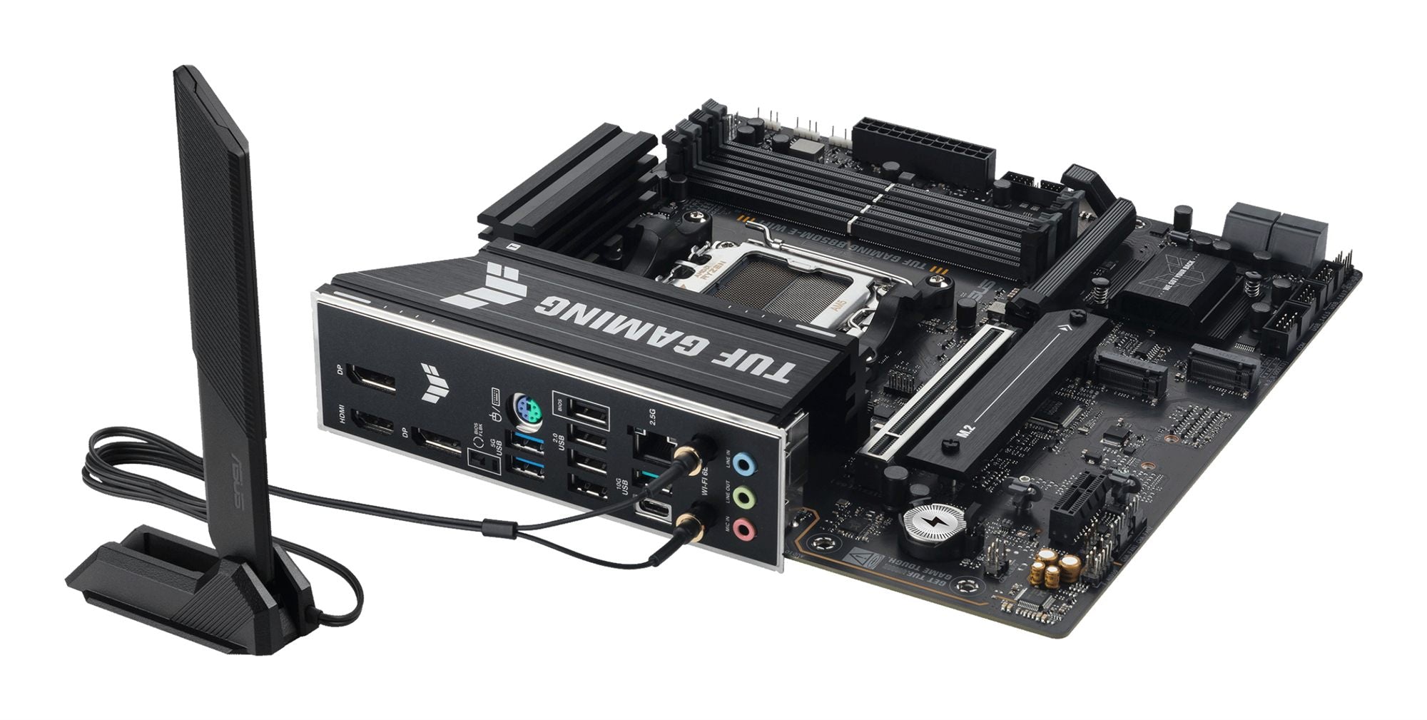 ASUS TUF GAMING B850M-E WIFI AMD AM5 mATX motherboard 4xDDR5 PCIe 5.0 3xM.2 1xHDMI 1xDisplayPort 4xSATA