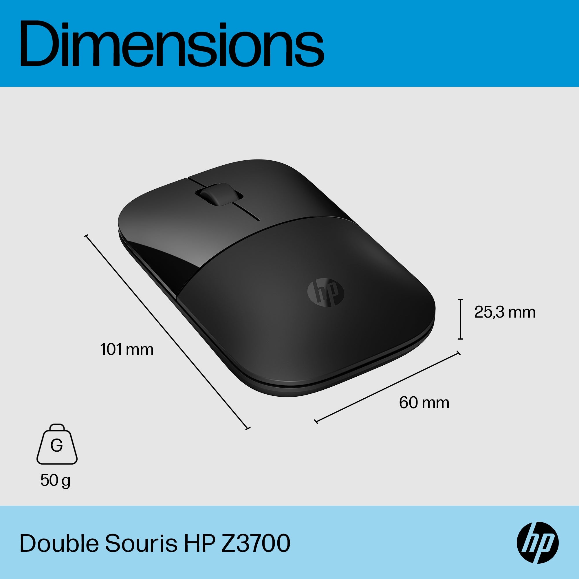 HP Z3700 Dual BLK Wireless Mouse EMEA-IN