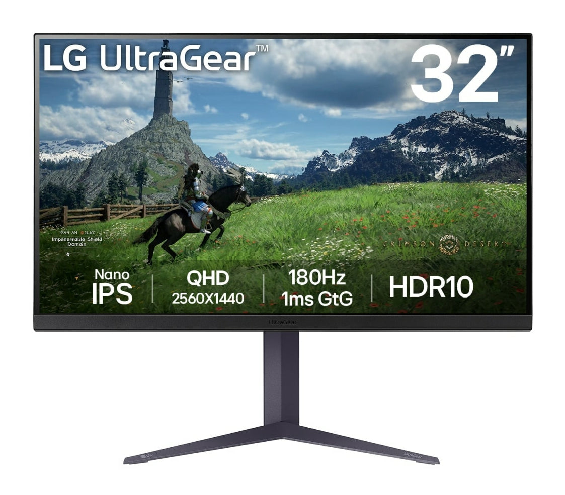 ECRAN LG 32  gaming Noir IPS 16:9 1ms 2560x1440 180Hz 350cd/m2 2xHDMI DisplayPo