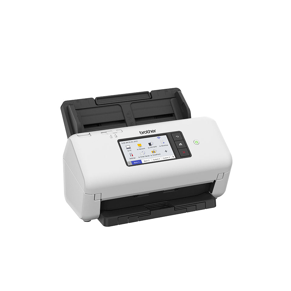 Brother ADS-4700W Chargeur automatique de documents + Scanner a feuille 600 x 600 DPI A4 Noir, Blanc