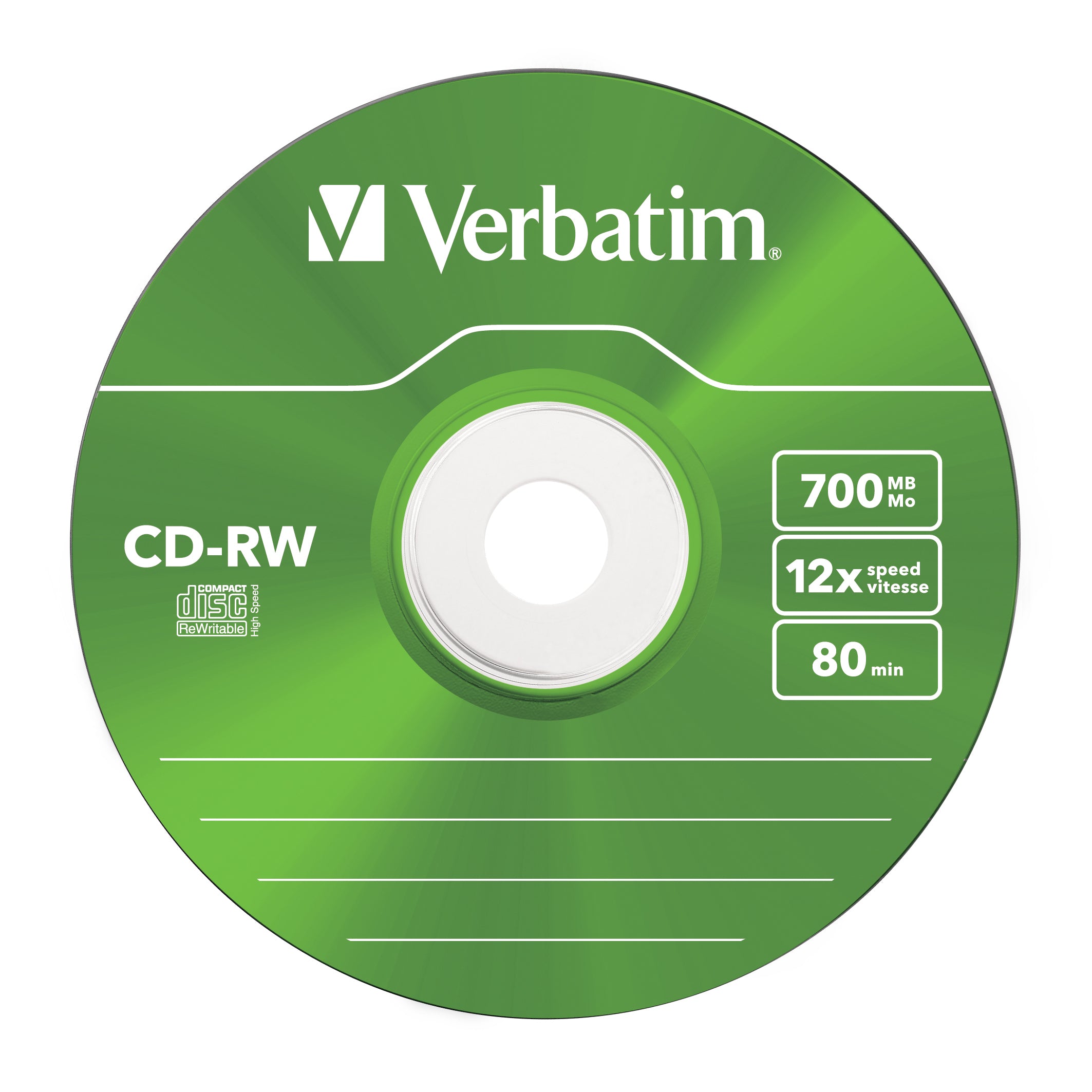 CD-RW/700MB 80Min 12x HiSpeed SC Col 5pk