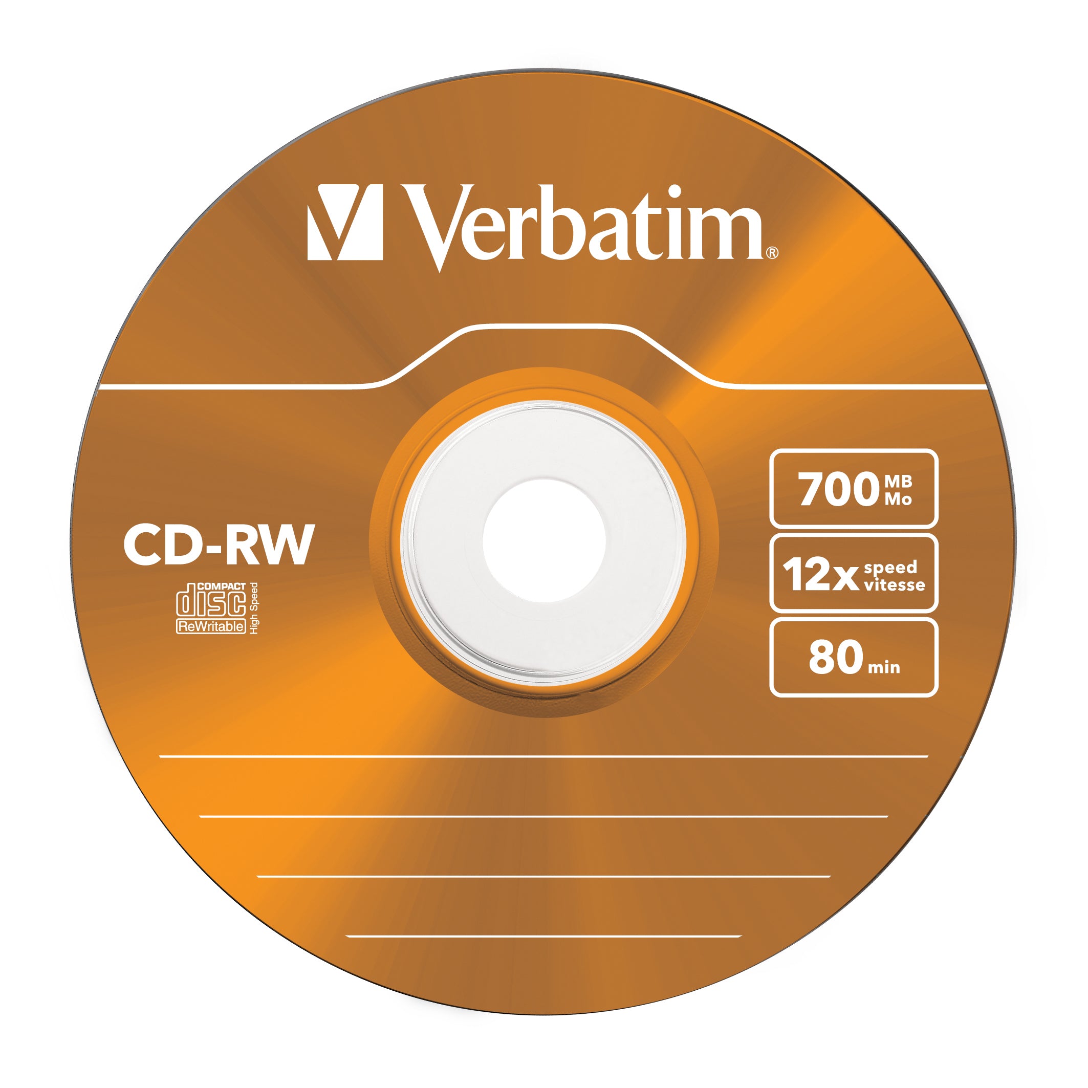 CD-RW/700MB 80Min 12x HiSpeed SC Col 5pk