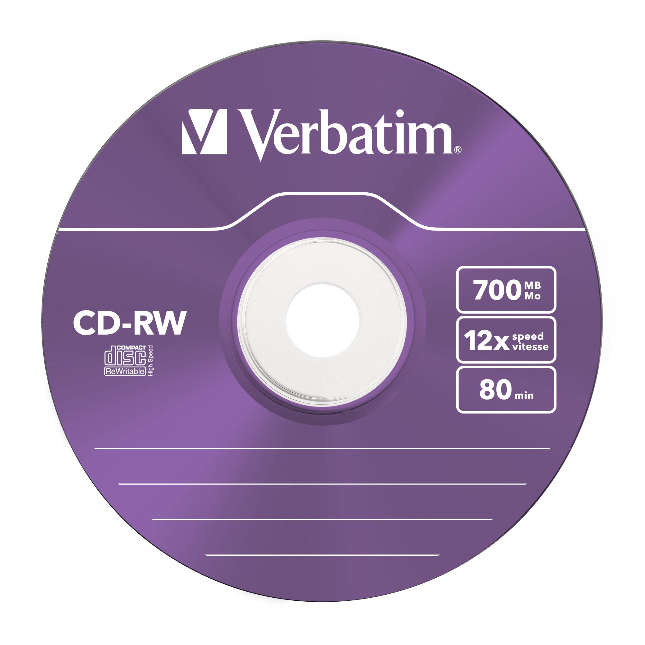 CD-RW/700MB 80Min 12x HiSpeed SC Col 5pk