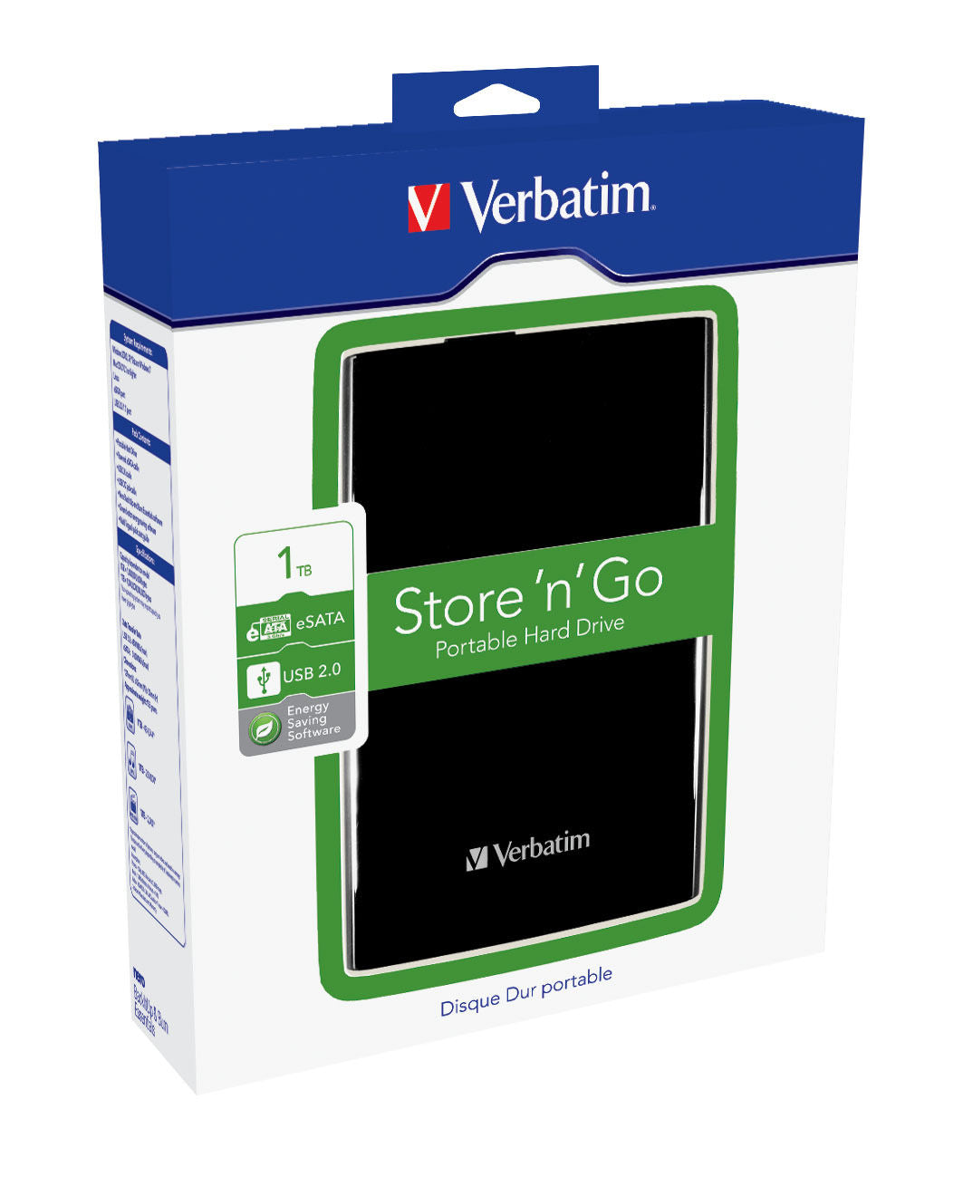 HDD 2.5" 1TB 5400 RPM USB2+eSATA black