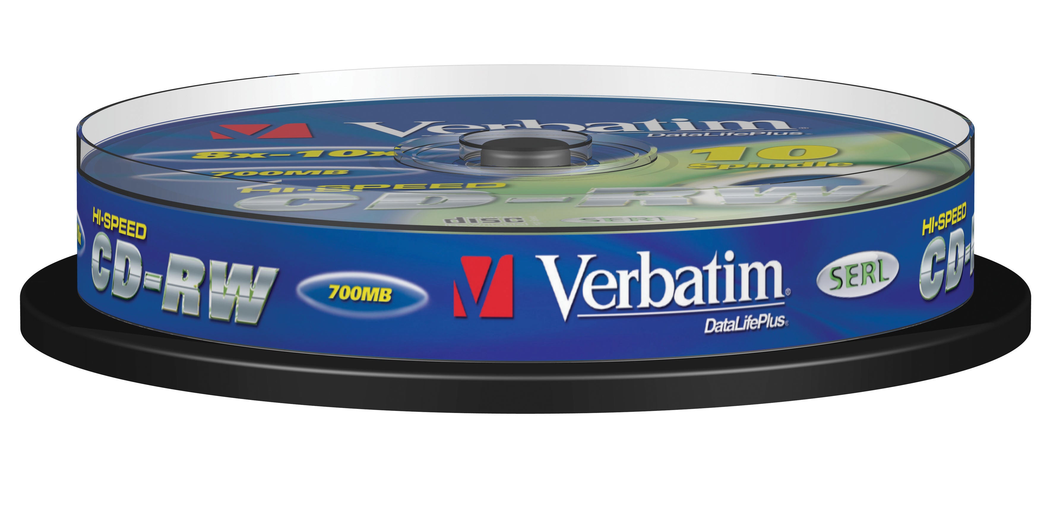 CD-RW/700MB 80Min 10x Speed Cake10pk