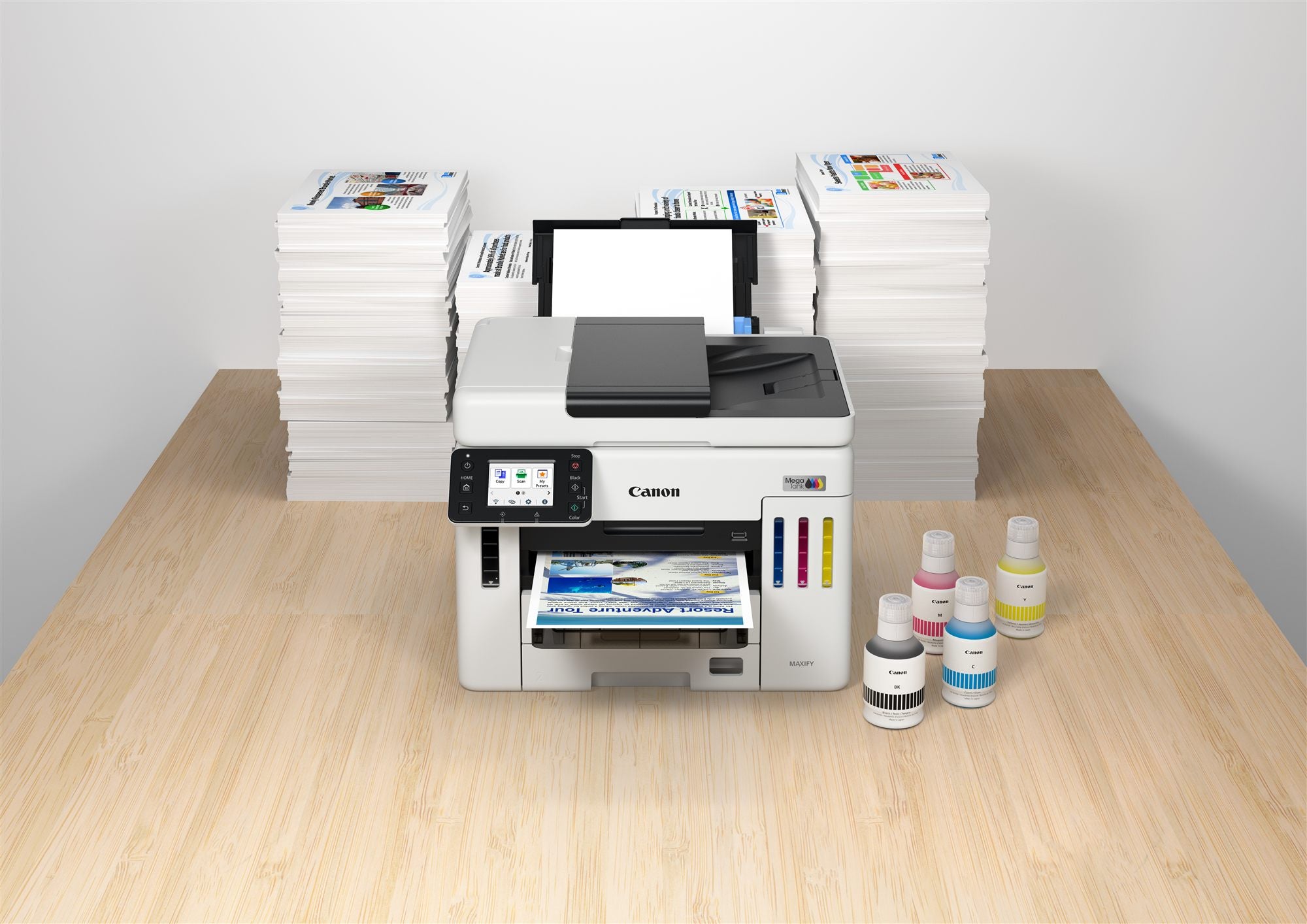 CANON MAXIFY GX7150 MegaTank MFP colour inkjet CISS Legal 216x356mm A4 24ipm Print 600sheets USB Wi-Fi LAN