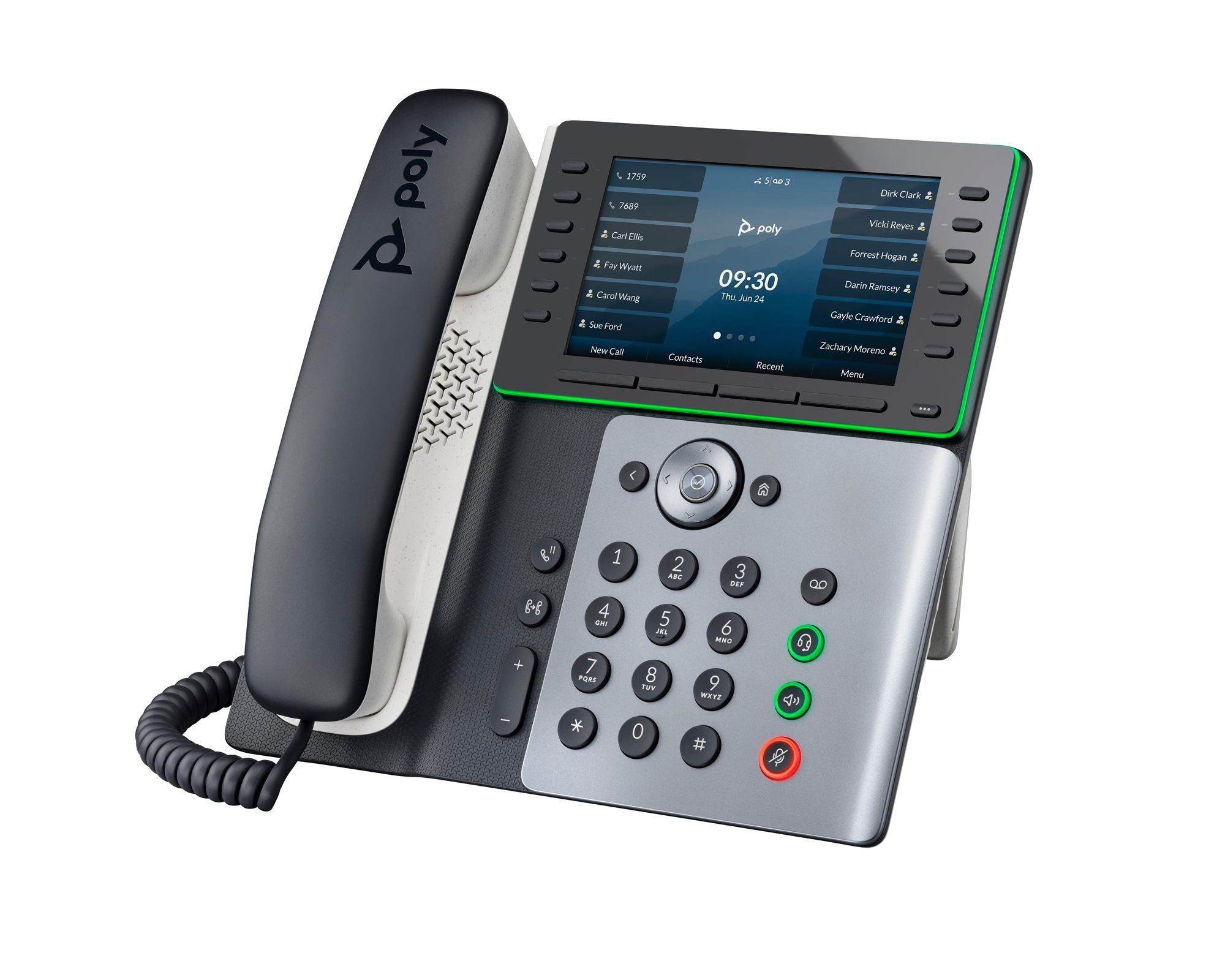POLY EDGE E500 téléphone IP PoE USB-C-12 lignes SIP