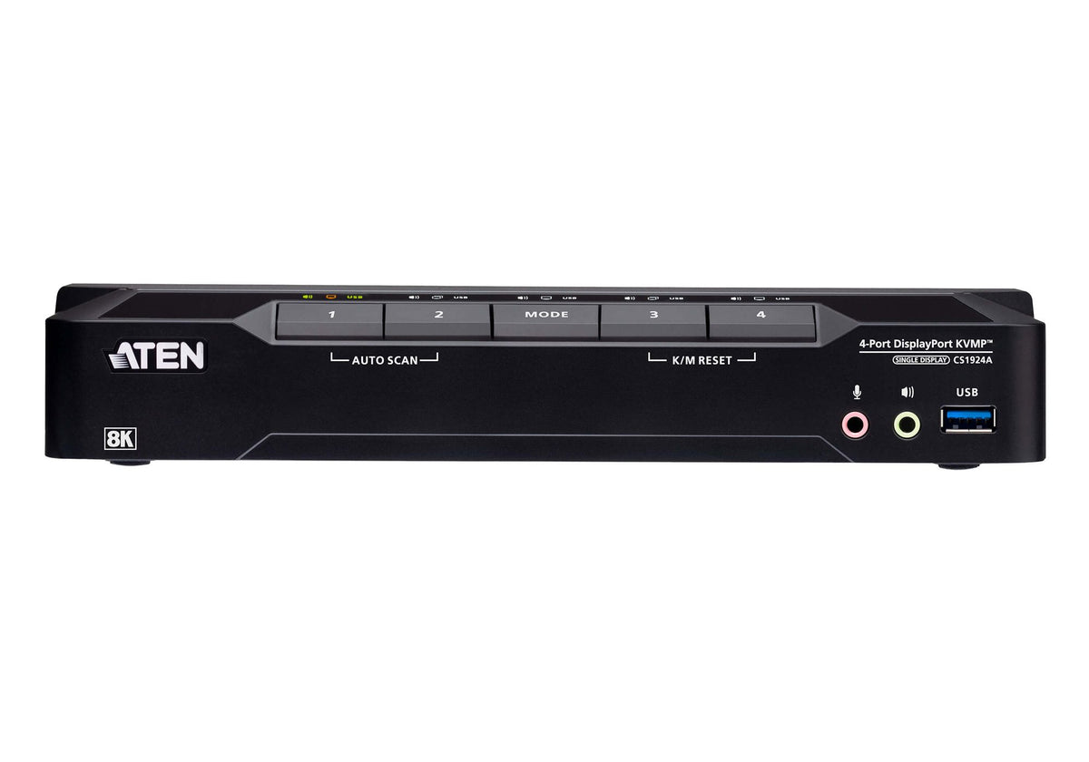 Aten CS1924A-AT-G 4-Port USB 3.0 8K ÉcranPort KVMP. Sw
