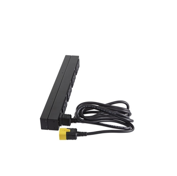 APC Basic Rack-Mount PDU Rack AC 208/230V input IEC 60320 C20 output connectors 12 power IEC 60320 C13 1U 19 2.49m cord BK