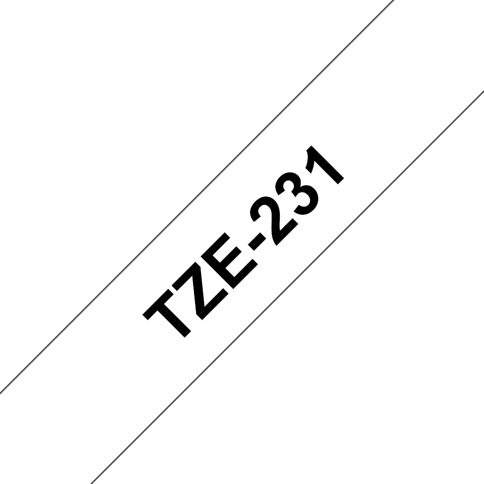 Tape/12mm black on white f P-Touch TZE
