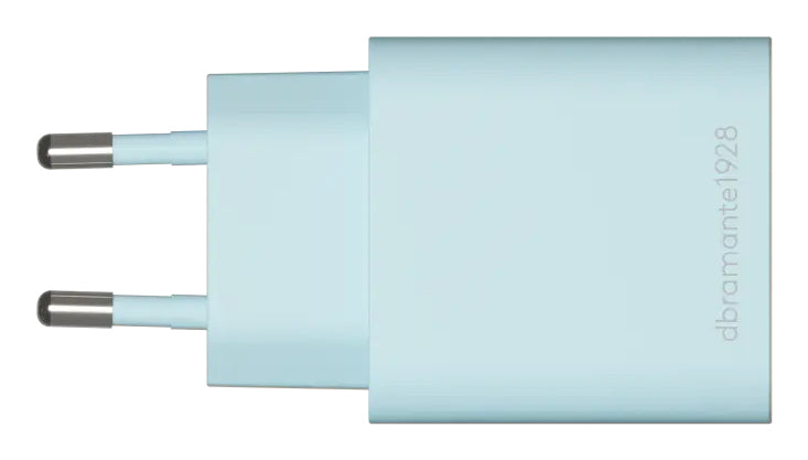 EU Wall Charger USB-C 20W+USB-A 18W BLU