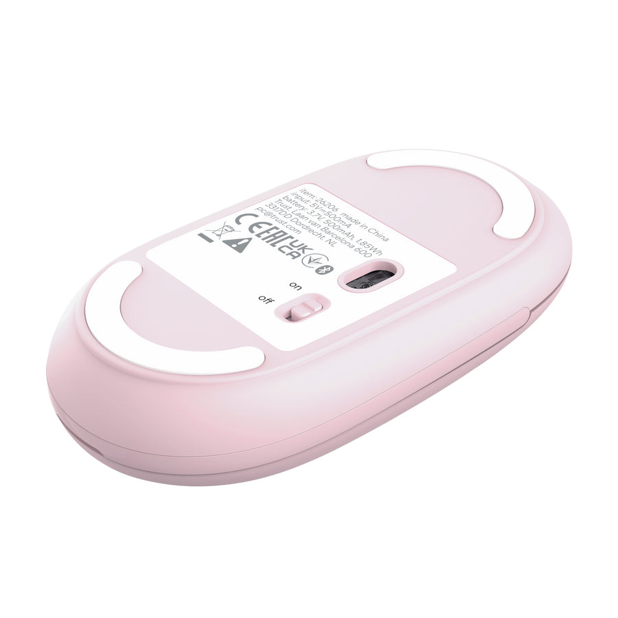 TRUST Souris sans fil SERON hyperscroll multi-connexion rechargeable rose