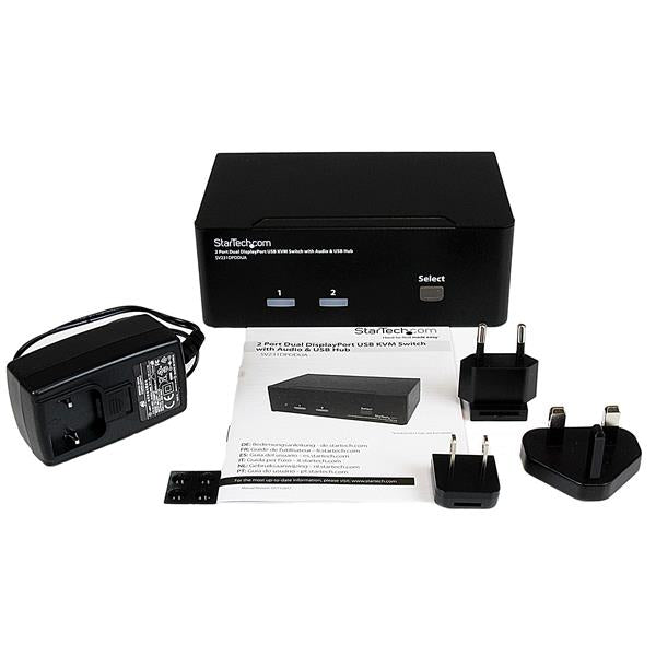 2 Port Dual DisplayPort USB KVM Switch