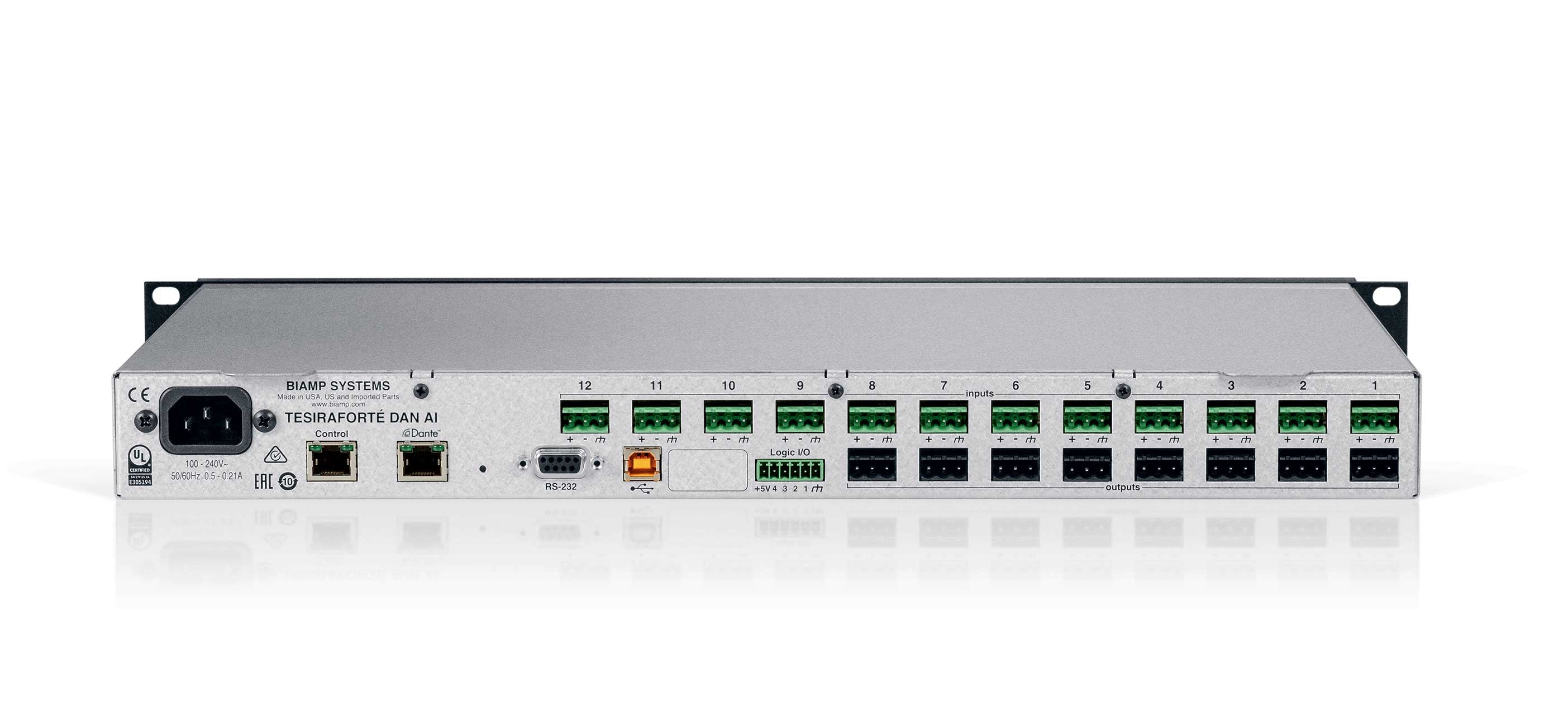 Biamp TesiraFORTÃ‰ DAN AI Fixed I/O DSP Analogue Processor