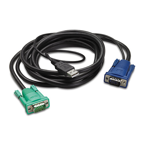 APC Keyboard / video / mouse KVM cable USB HD-15 VGA M to HD-15 VGA M 1.83m