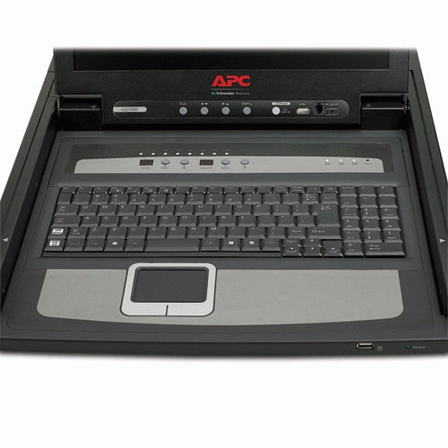 APC LCD Console KVM console with KVM switch 8 ports PS/2 17inch rack-mountable VGA Black 1U